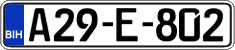 License plate of Bosnia and Herzegovina, Regular plates