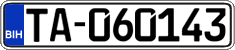 License plate of Bosnia and Herzegovina, Taxi