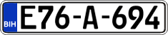 License plate of Bosnia and Herzegovina, Regular plates