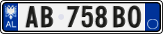 License plate of Albania, Cars (2011)
