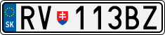 License plate of Slovakia, Cars