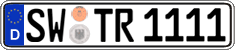 German license plate, Regular plates