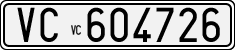License plate of Italy, Cars (1927 year series)