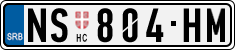 License plate of Serbia, Cars