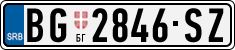 License plate of Serbia, Cars