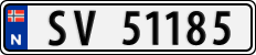 License plate of Norway, Cars