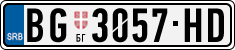License plate of Serbia, Cars