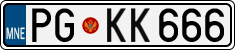 License plate of Montenegro, Cars