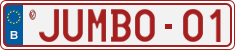 License plate of Belgium, Vanity Plates (2014)