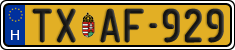 license plates of Hungary, Taxi (2022)