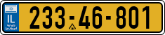 License plate of Israel, Regular plates