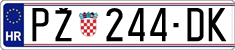 License plate of Croatia, Regular plates