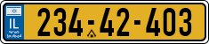 License plate of Israel, Regular plates