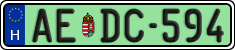 license plates of Hungary, Regular plates (2022)