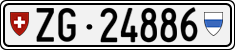 License plate of Switzerland, Cars