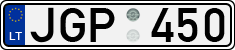 License plate of Lithuania, Cars