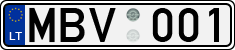 License plate of Lithuania, Cars