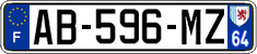 French license plate, SIV (ordinary)
