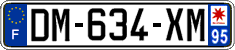 French license plate, SIV (ordinary)