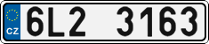 License plate of the Czech Republic, Cars (2001)