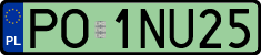 License plates of Poland, Electric vehicles