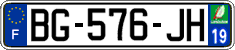 French license plate, SIV (ordinary)