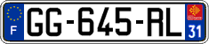 French license plate, SIV (ordinary)