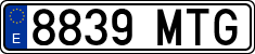 License plates of Spain, Ordinary (2000)
