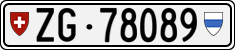 License plate of Switzerland, Cars