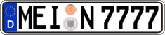 German license plate, Regular plates