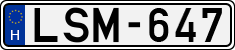 license plates of Hungary, Cars (1990)