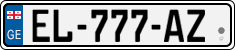 License plate of Georgia, Cars (2014)