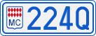 License plate of Monaco, Cars