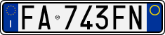 License plate of Italy, Cars (1994 year series)