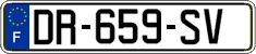 French license plate, SIV (ordinary)