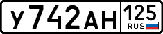 License plate Russia, Cars