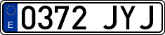 License plates of Spain, Ordinary (2000)
