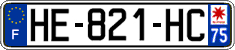 French license plate, SIV (ordinary)