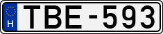 license plates of Hungary, Cars (1990)