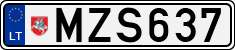 License plate of Lithuania, Cars