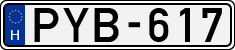 license plates of Hungary, Cars (1990)