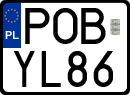License plates of Poland, Special vehicles and motorcycles