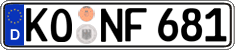 German license plate, Regular plates
