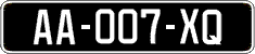 French license plate, SIV (oldtimers)