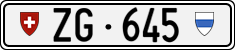 License plate of Switzerland, Cars