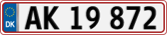License plate of Denmark, Regular plates