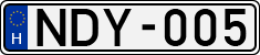 license plates of Hungary, Cars (1990)