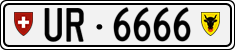 License plate of Switzerland, Cars