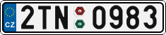 License plate of the Czech Republic, Cars (2001)