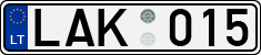 License plate of Lithuania, Cars